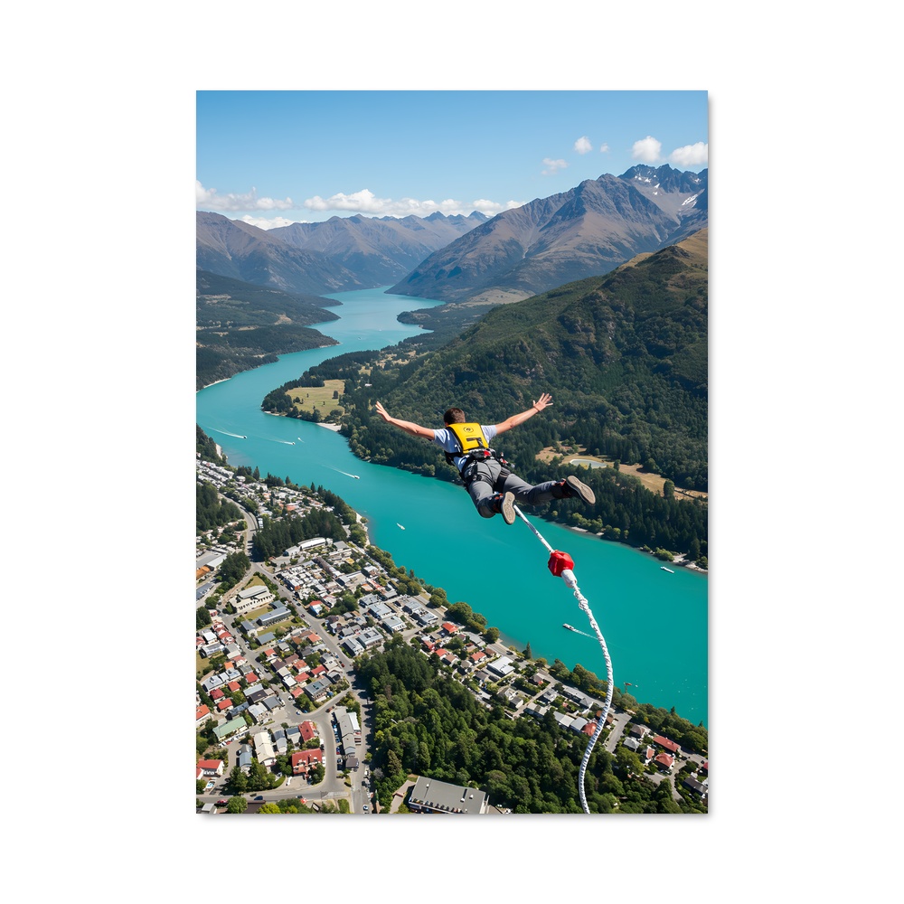 Poster Bungee jumping – affiche Saut à l’élastique
